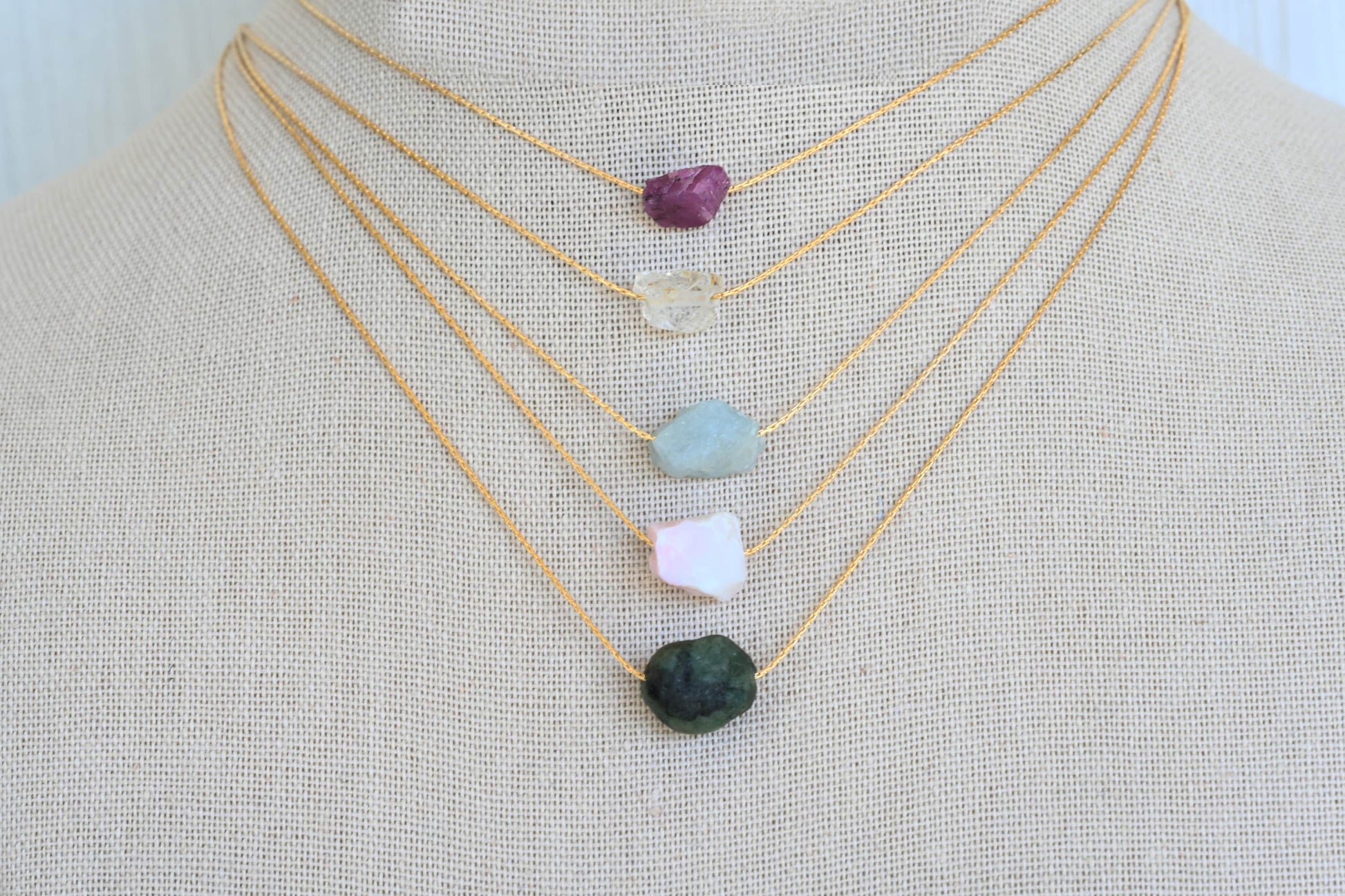 Raw Gemstone Necklace