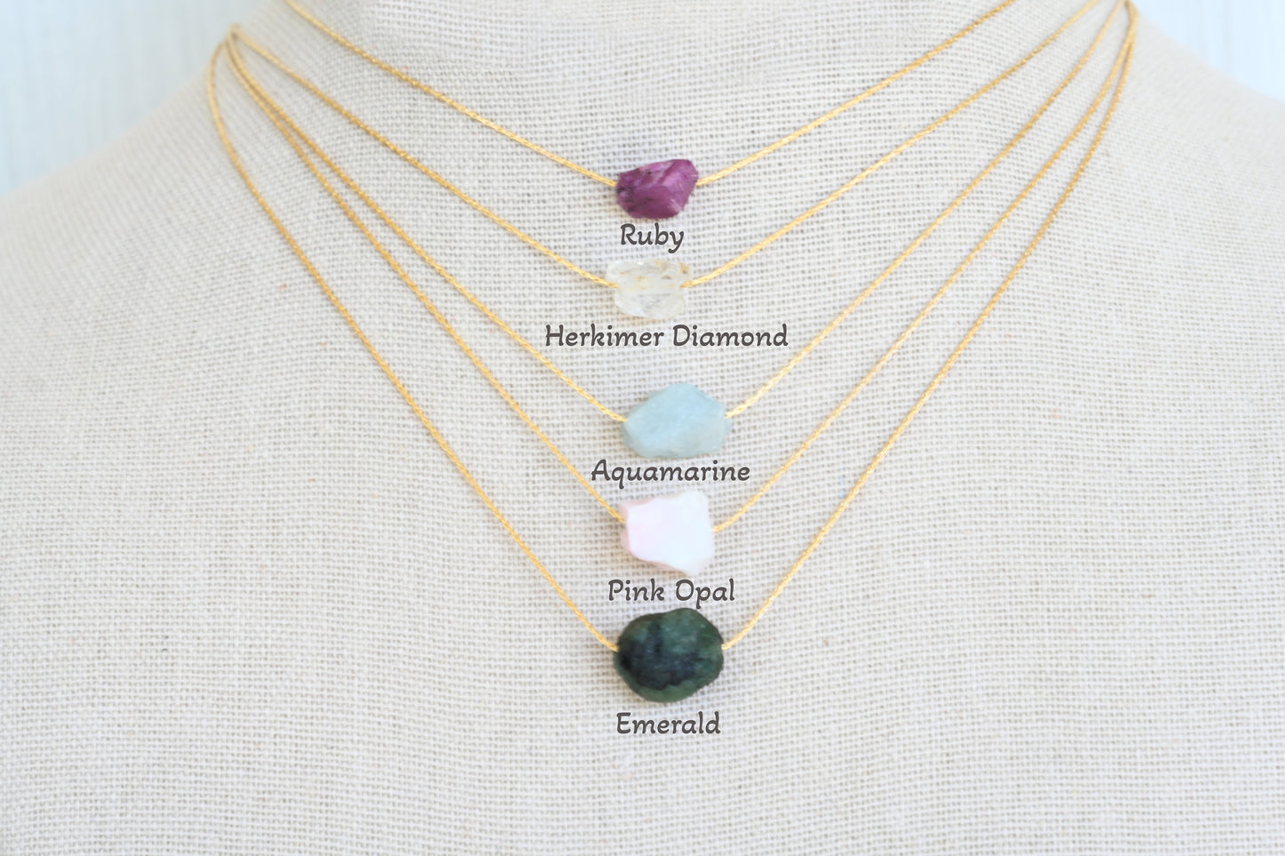 Raw Gemstone Necklace